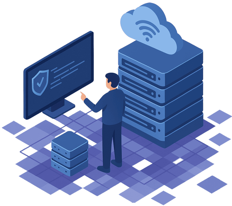 Graphic of dedicated servers for dedicated server in Asia home page