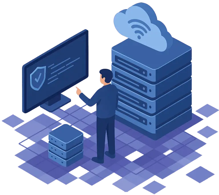 Graphic of dedicated servers for dedicated server in Asia home page